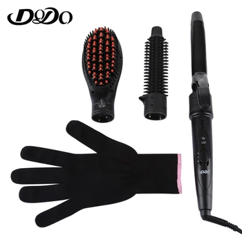 

DODO 3 in 1 Interchangeable Curling Wand Hair Curler Iron Ceramic Curling Irons Hair Styling Tool Electric Hair Curler Comb Set