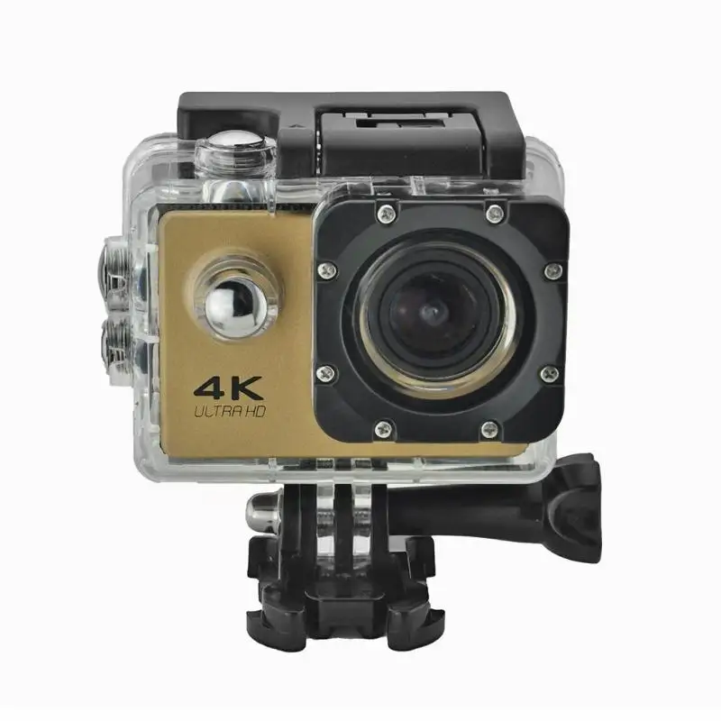 Горячая Распродажа HD 4 K экшн Камера F60 беспроводной USB HDMI WiFi 2,0 дюймов ЖК-дисплей 1080 P 170D объектив шлем CAM подводный спорт Водонепроницаемый видеокамера - Цвет: Золотой