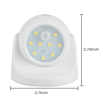 

Hot 9 LED Motion Sensor Night Light 360 Degree Rotation Portable Night Light Auto IR Infrared Luminary Lamp Children Lamp LED