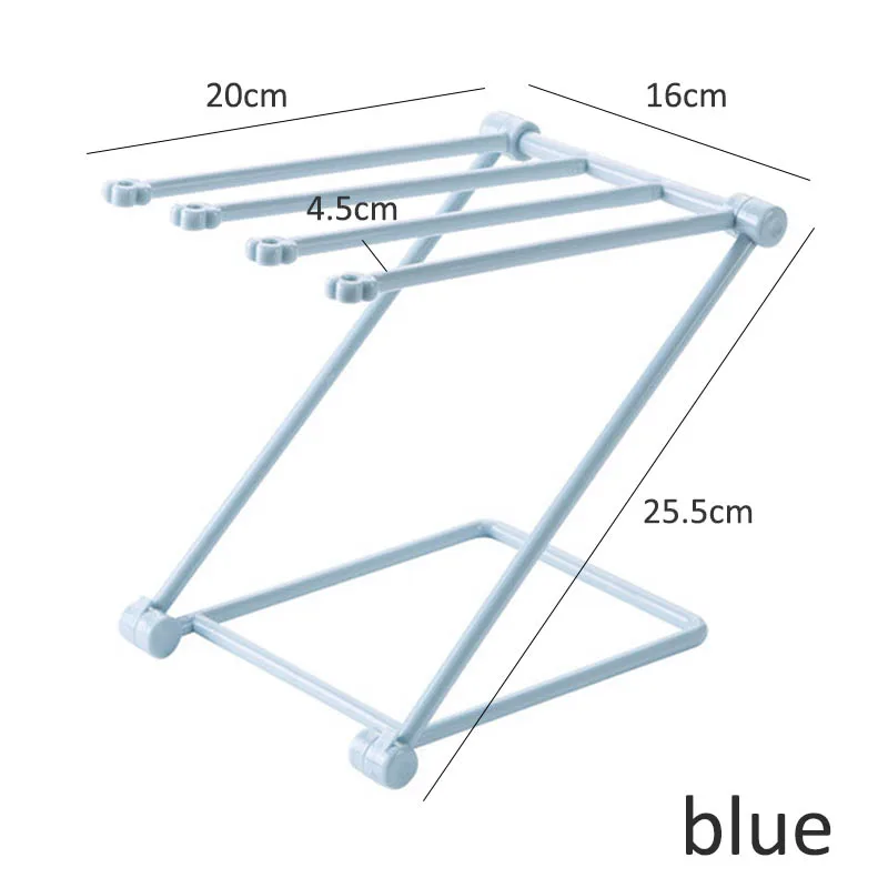 1 шт. вешалка для полотенец Складная прочная легко моющаяся вешалка Вертикальная настольная стойка для хранения держатель для чашек кухонные аксессуары