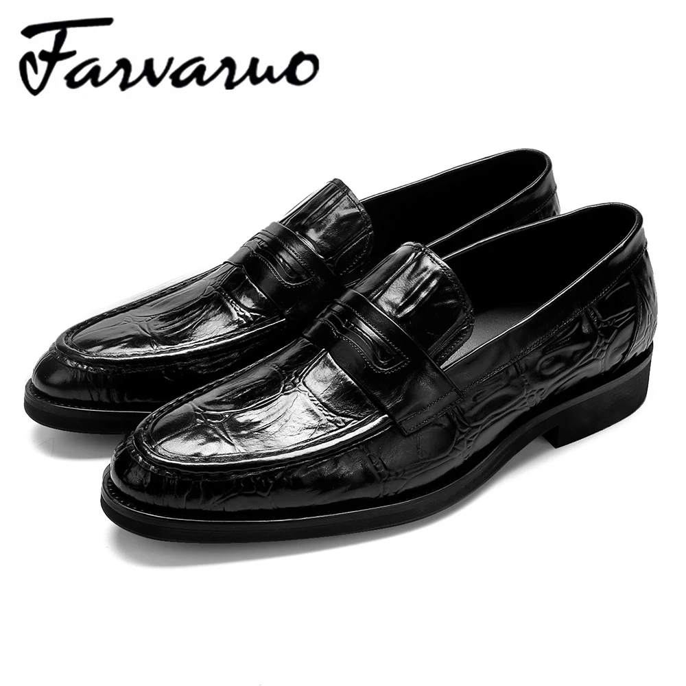Farvarwo Men Slip On Dress Loafer Pointed Toe Casual Men's Formal