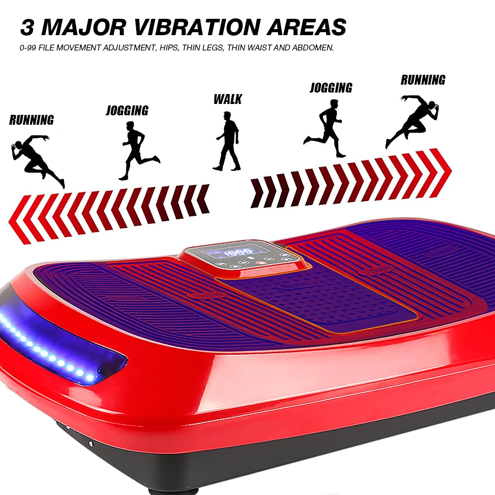 4D Вибрационный фитнес-массажер с ЖК-дисплеем вибрационная пластина 1-99 уровней обучения для бодибилдинга оборудования для тренировок HWC