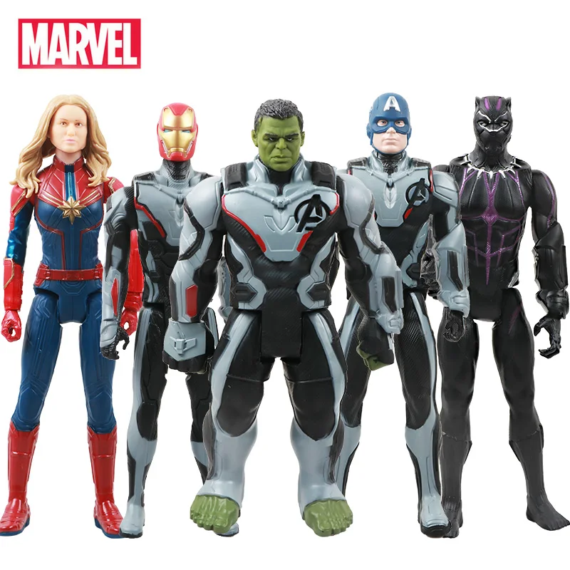 Экшн фигурки Marvel Мстители 4 30 см танос Халк Человек паук Железный человек Тор