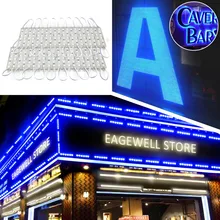 20-100 шт супер яркий светодиодный модуль SMD 5054 голубой цвет свет 6 светодиодный DC12V Водонепроницаемый рекламы светодиодный модули витрины полосы света