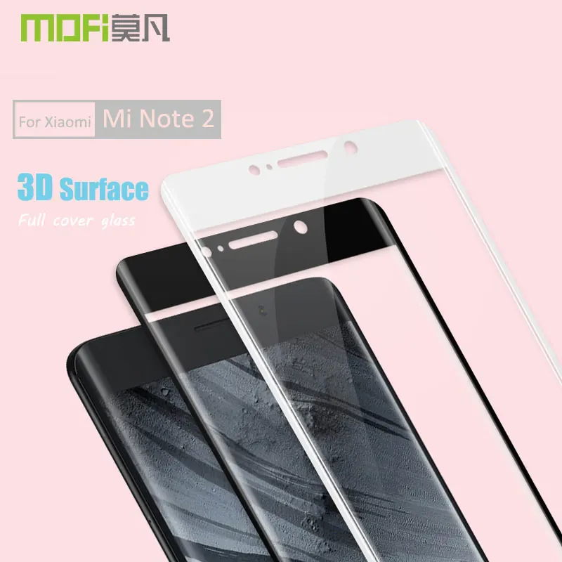 Xiaomi Mi Note 2 Стекло MOFI 3D Закаленное стекло пленка изогнутая поверхность полное