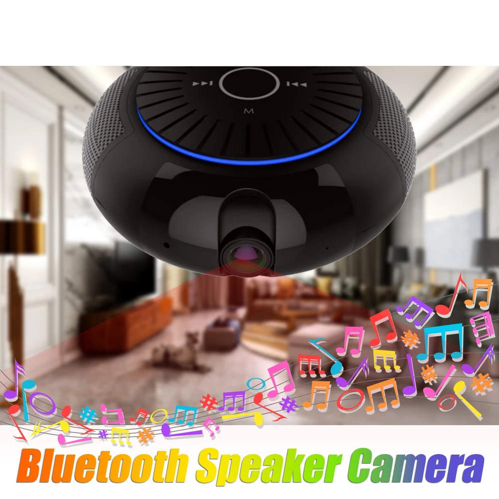 

1080P IPCamera Bluetooth Speaker Camera 180 degree V380 Panoramic wifi camera Night Vision wireless music camera P2P Cam