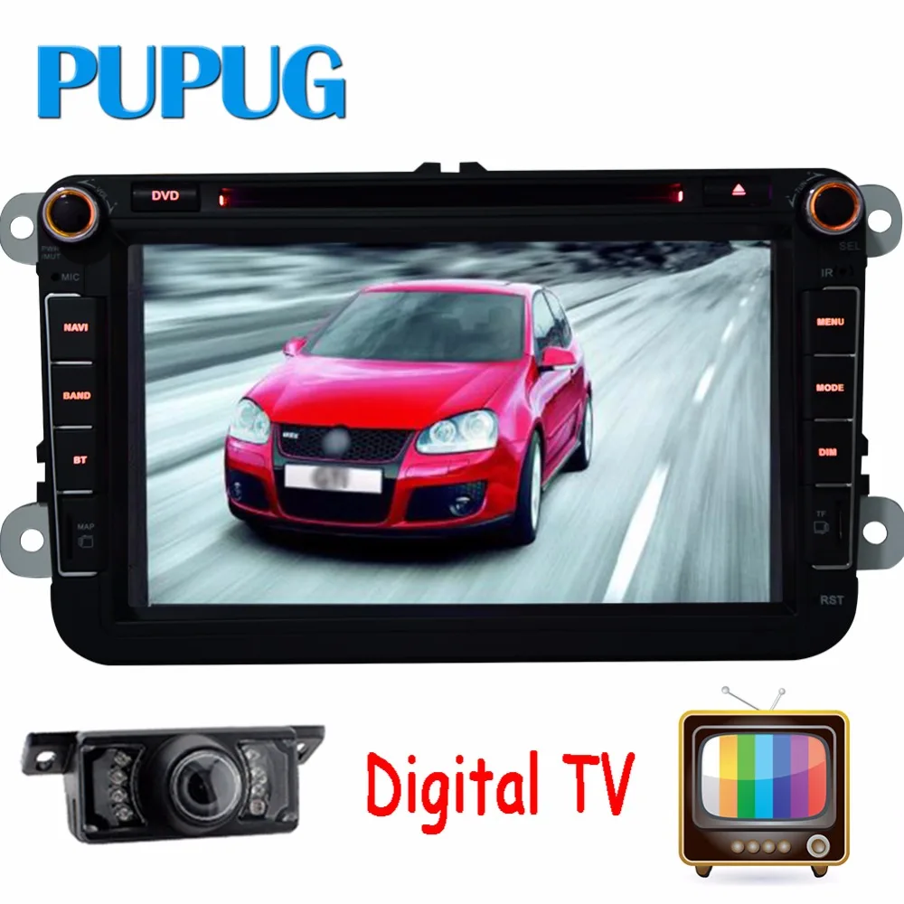 Цифровой ТВ 4 ядра Android4.4 автомобильный DVD GPS для VW Golf 5 6 поло jetta Touran Passat Tiguan Sharan Scirocco caddy fabia + Камера