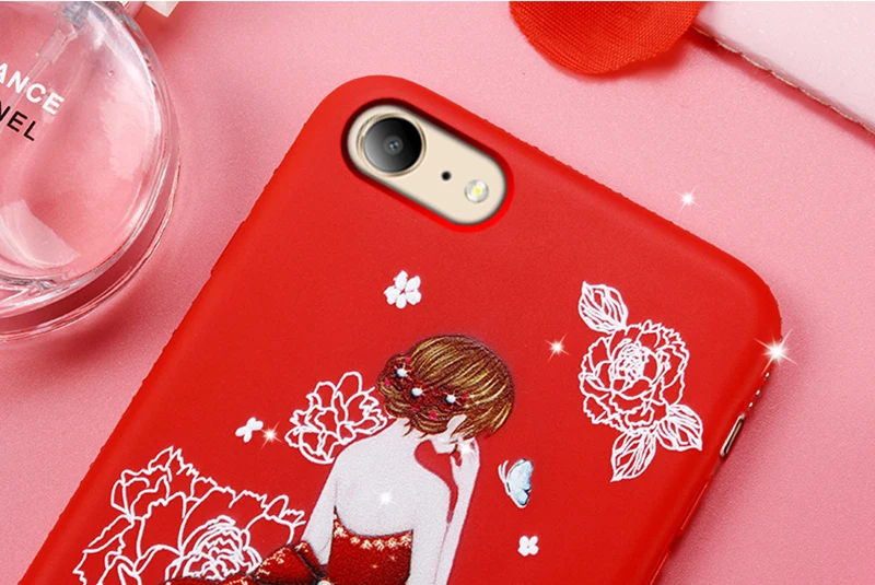 dress girl silicone case iphone 6 s 7 8 plus (13)