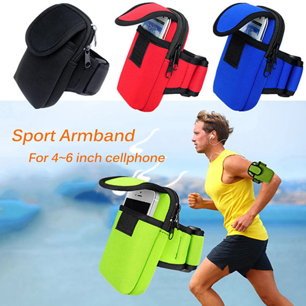 

Armband Cases on Hand Function for Iphone Carrying Case Headphone Hole Profession Gym Running Sports Mobile Phone holder16*10cm