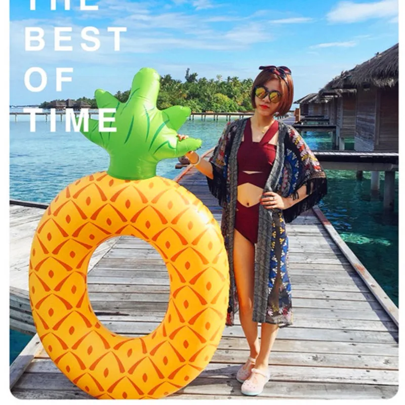 

Rooxin 180cm Pineapple Pool Float Swimming Ring Baby Adult Floating Swimming Circle Inflatable Pool Toys Summer Party Supply