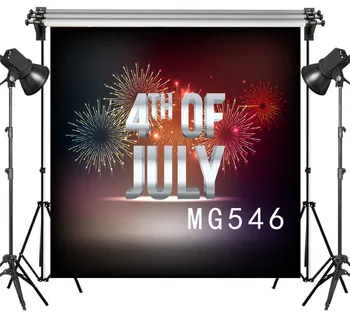 

LB Polyester & Vinyl Independce Day America Celebrate Fireworks 40thth July Backgrounds For Photo Studio Photography Backdrops