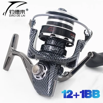 

Spinning Fishing Reel Sealed Carbon Fiber Drag Light Weight Ultra Smooth Powerful 12+1BB Freshwater Saltwater Spinning Reels