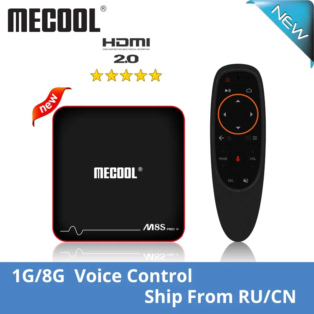 

Mecool M8S Pro W Android Voice 4K TV Box Amlogic S905W Quad Core 2GB DDR3 16GB 2.4G WiFi Movie Voice Control Set-top Box PK X96