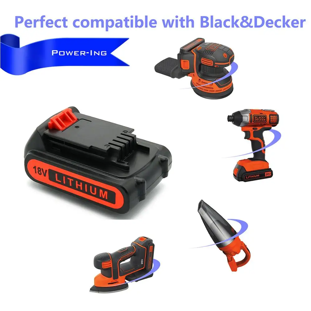 BD LBXR20 18В 2ah высокое качество литий ионная сменная батарея для Black Decker беспроводные