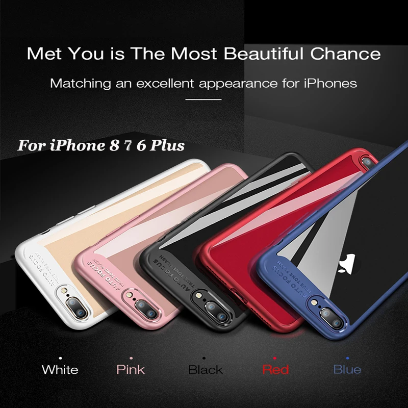 Ультратонкий чехол из поликарбоната и ТПУ для iPhone X 8 7 6 6s|case for iphone|phone casescase plus |