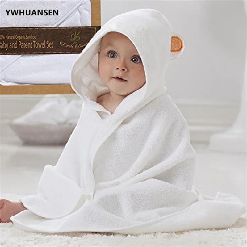 90*90cm Autumn Winter Baby Towel With A Hood Bamboo Fiber Kids' Bath Towel Cute Ear Infant Wrap Blanket Newborn Stuff