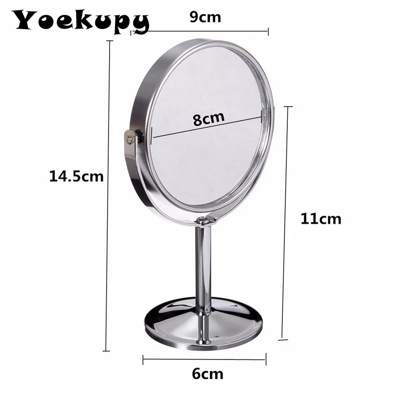 6 inch 2x Magnifying Mirror Double Sided Circle Make Up Mirror Metal