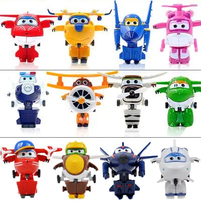 Mini Super Wings Airplane ABS Robot toys Action Figures Super Wing 