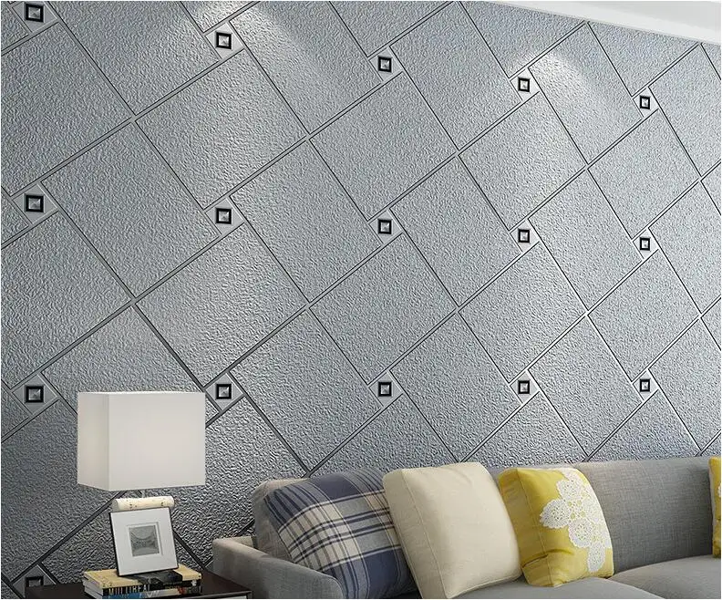 Waliicorners Modern minimalist 3d living room TV background wall non-woven wallpaper imitation marble pattern geometric wallpaper 11 QQ20180411221817
