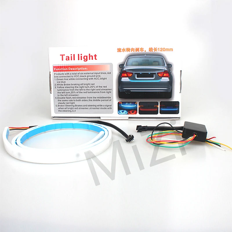 

Car-styling DRL LEDs Daytime Running Light Strip Trunk Light with Side Turn Signals Rear lights Car Braking Light For all cars
