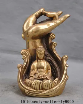 

Christmas chinese brass buddhism buddha hand sakyamuni Shakyamuni buddha lotus statue Halloween