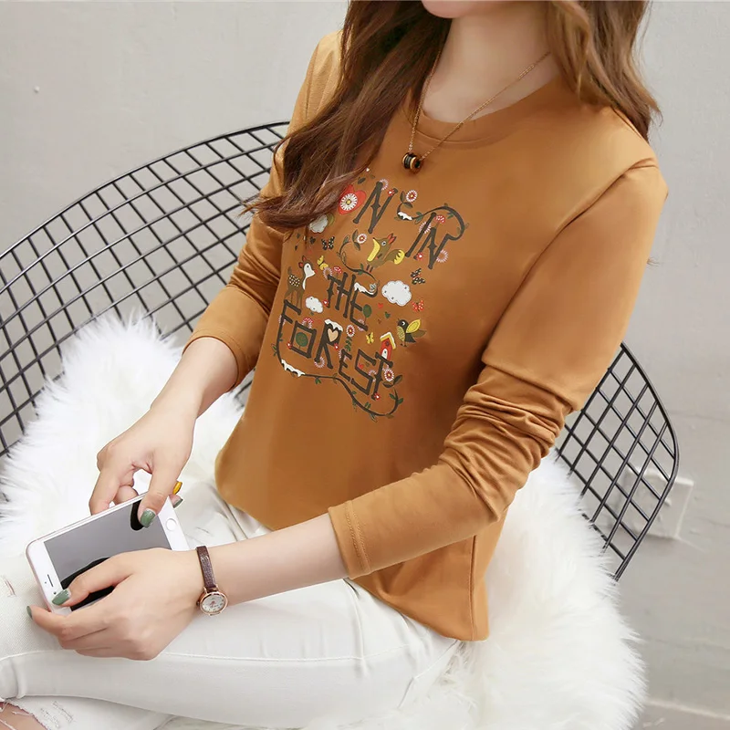 Осенняя Женская хлопковая тонкая футболка, Повседневная Свободная серая полосатая футболка с длинным рукавом, женские топы в Корейском стиле размера плюс 3XL 4XL 5XL - Цвет: MeiY 90 kaqi