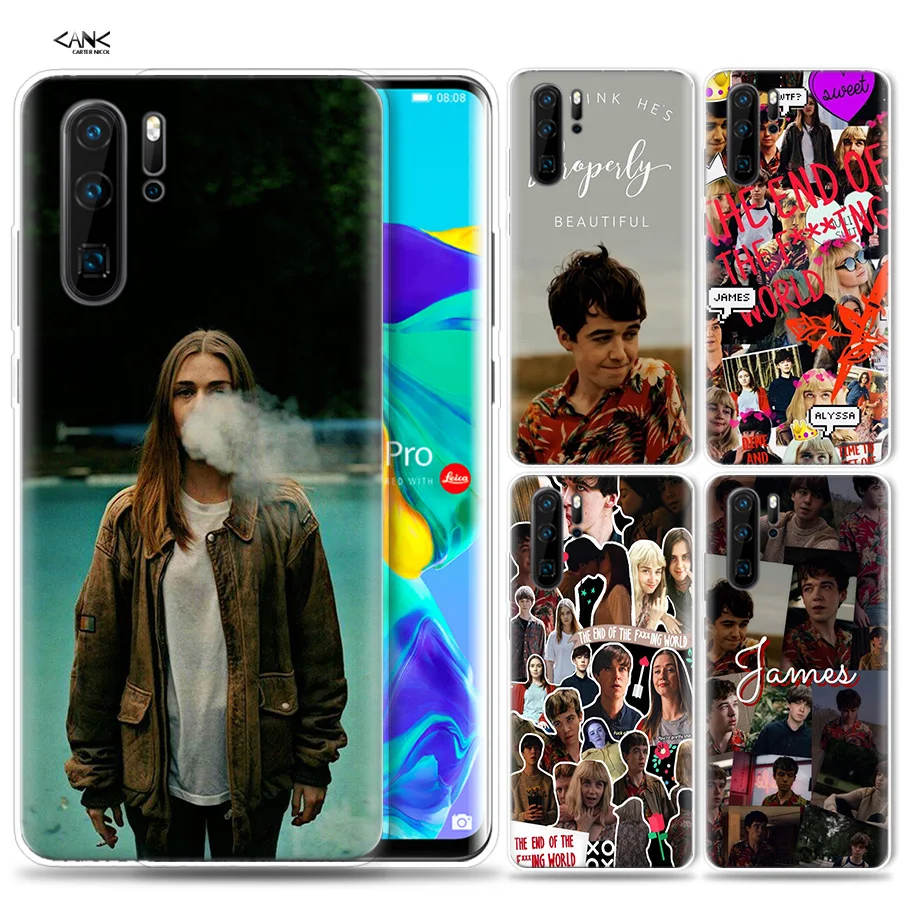 

Case for Huawei P30 P20 P10 P9 Mate 10 20 Lite Pro Mobile Cell Phone Bag P Smart Z 2019 Plus The End of The Fing World P8 P30Pro