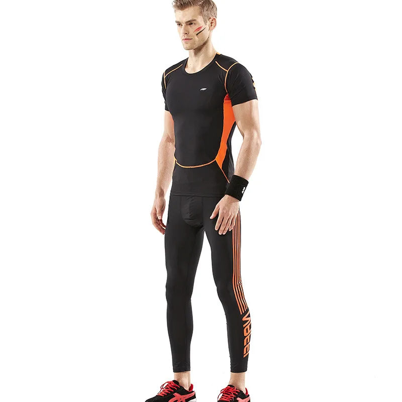 Summer Men Sport Suits Fitness Training Running Tracksuits Skintight