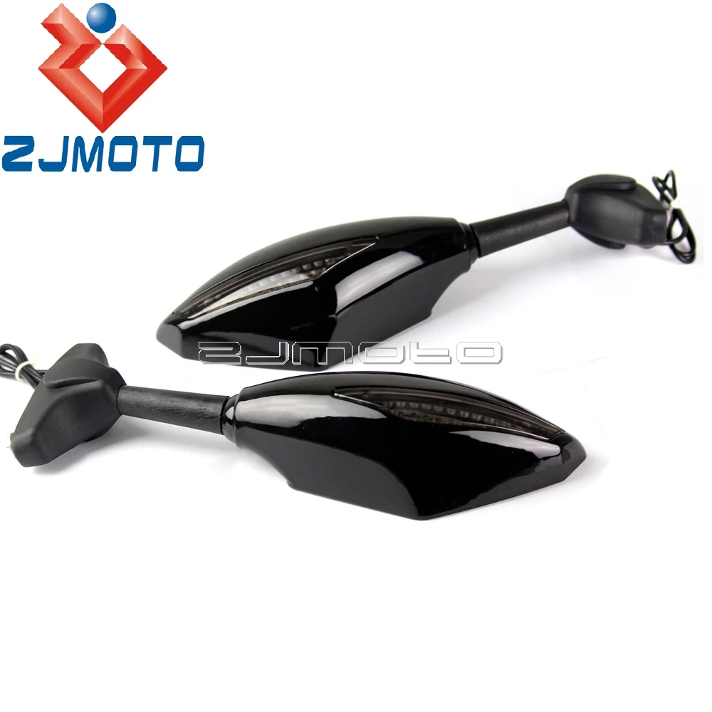 Мотоцикл светодиодный поворотники Зеркала заднего вида для Honda Yamaha Suzuki YZF-R1 98-01 CBR600 93-06 YZF-R6 06-08 ниндзя ZX-6R 98-04