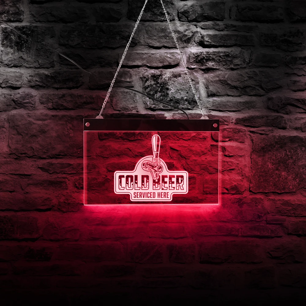 Светодиодный неоновый знак холодного пива клубный деловой рекламный слоган с USB