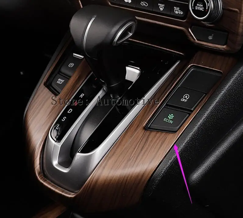 Luxury Wood Chrome For Honda Crv 2017 Car Interior Gear Panel