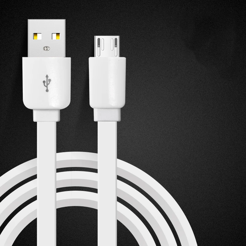 GUSGU Cable USB para el Cable del iPhone, cable Micro usb tipo c sincronización de datos plana 2A carga rápida cables de teléfono móvil usb Microusb usb C
