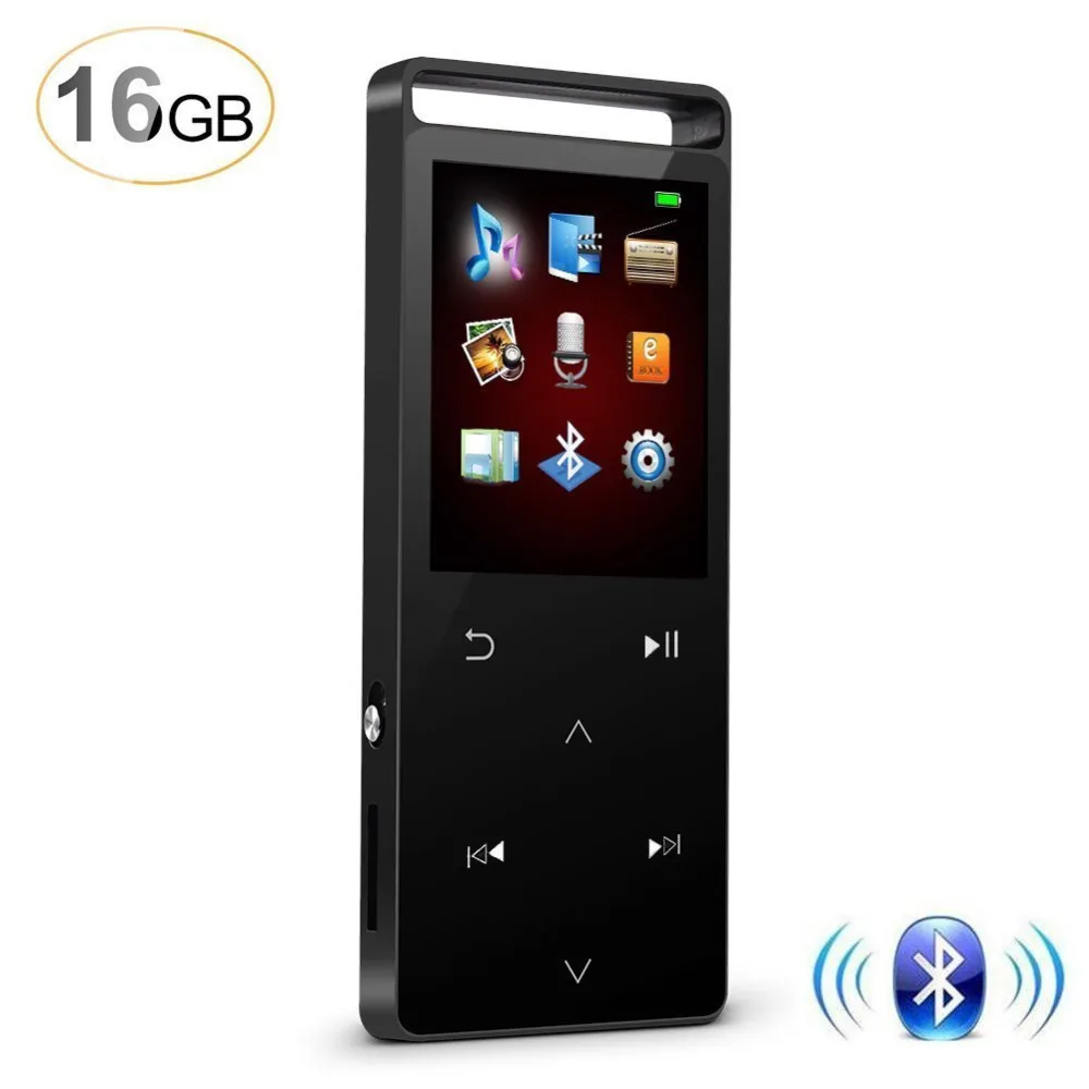 MP3 плеер с поддержкой Bluetooth 16 ГБ музыкальные плееры 1 8 дюймовый TFT экран проводными