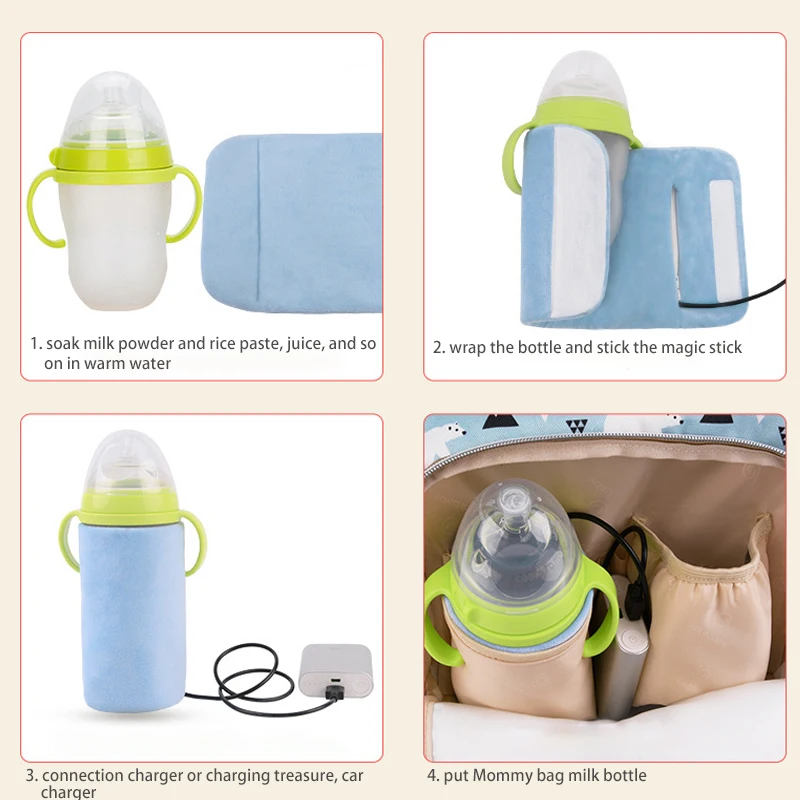 Новый USB Электрический нагреватель для бутылок портативный дорожный подогреватель молока для кормления младенцев крышка нагревателя