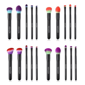 

VVHUDA 5Pcs Makeup Brushes Set Professional Face Powder Blush Eyeshadow Lip Eyebrow Cosmetics Basics Brush Tool Kit