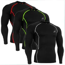 Мужские компрессионные рубашки принты фитнес тренировка бег колготки телесного цвета для смешанных боевых искусств для зала Йога футболка