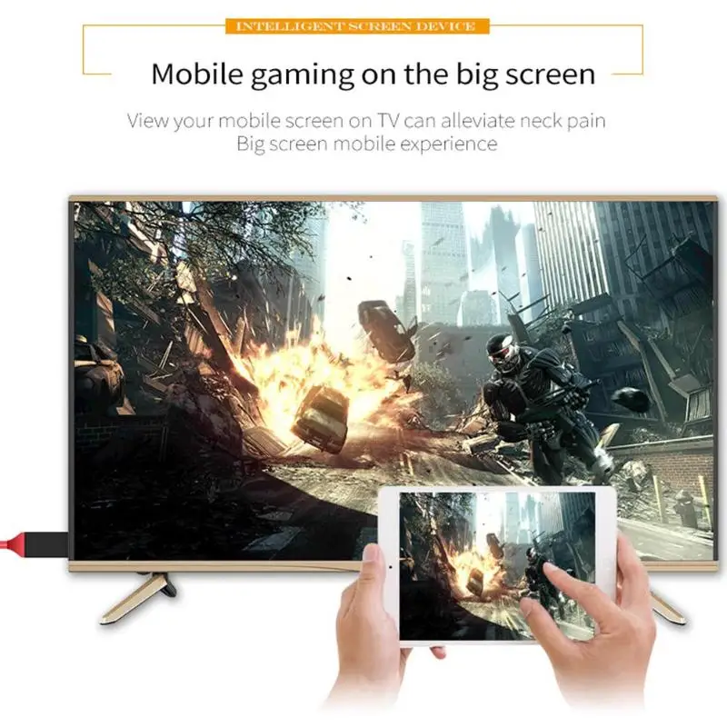 ALLOYSEED USB-A к HDMI Женский Кабель со штыревым разъемом HD tv HD 1080P HDMI конвертер адаптер для iPhone samsung Xiaomi телефонов