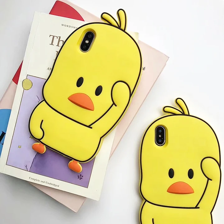 

3D Cartoon Blue Duck Yellow Soft Silicone Case For iphone X 8 7 6 6s plus 5 s 5S SE 4 4S XS XR XS Max Cute Case Rubber Cover