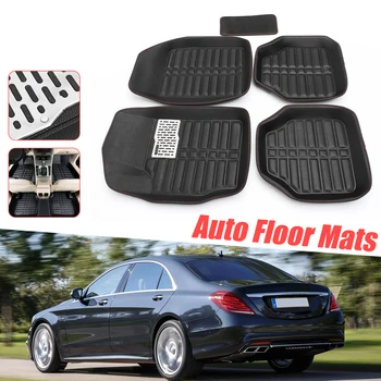 

5 x Universal Car Auto Floor Mats Front Rear Driver Passenger Seat Ridged Floor Mat Front Rear Carpet Heavy Floor Protector
