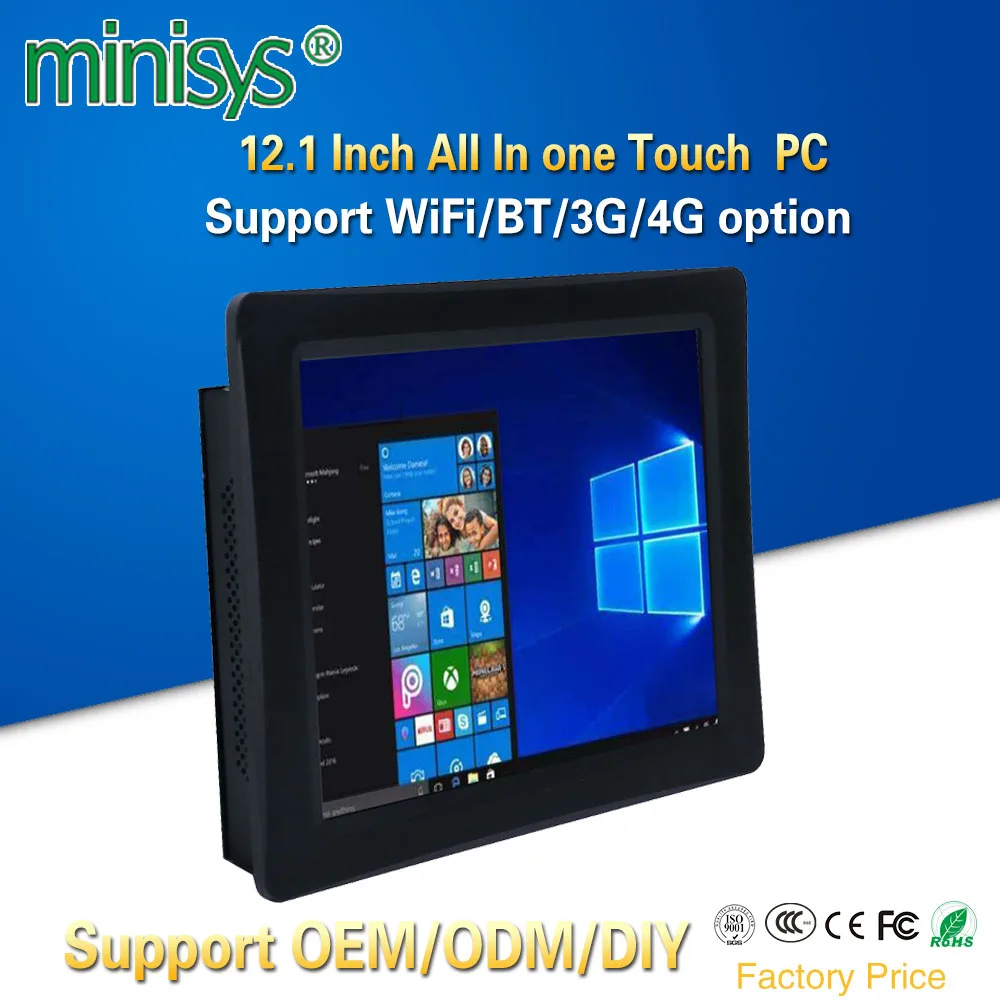  Minisys Embedded Alle-in-one Touch PC Intel i5 4200u Dual Core 121 Zoll Resistive Bildschirm Fanles