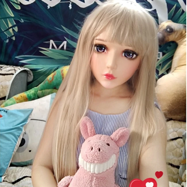 (Yan 06) Женская милая девочка каучуковая полуголовая маска кигуруми с BJD глазами