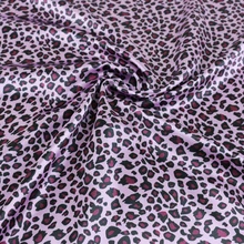 Модный Леопардовый сатиновый материал для шарфов