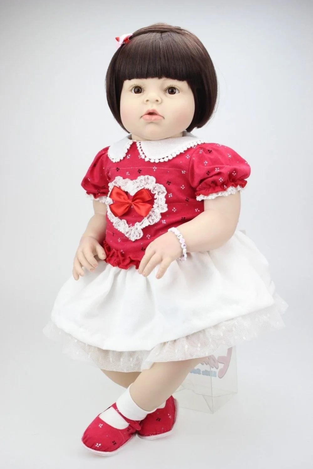 Npk 70 センチメートルリボーン人形ソフトシリコンリボーンベビードール人形女の子王女ベベリボーン子供のためのままごとのおもちゃギフト Bonecas