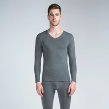 Мужское осенне-зимнее мягкое термобелье из модала, пижамный комплект, мужские футболки и брюки, набор для сна, низ RX8816