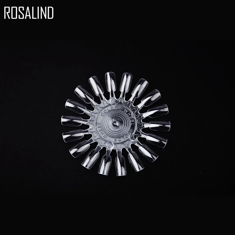 ROSALIND 5 шт./лот накладные ногти наконечник карты прозрачный белый пряжка кольцо