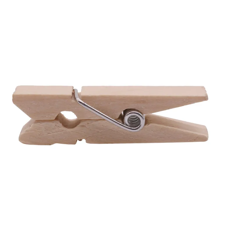 

Wholesale Very Small Mine Size 35mm X 7mm Mini Natural Wooden Clips For Photo Clips Clothespin Craft Decoration Clips Pegs