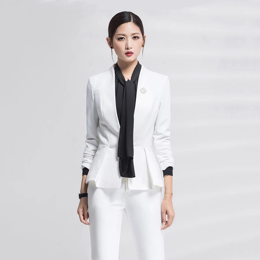 Womens Suits Set 2 Pieces For The Office Korean Style Plus Size Elegant ...