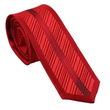 Coachella Галстуки Красной полосой Панель Дизайн граничит галстук из микрофибры узкий галстук 6 см