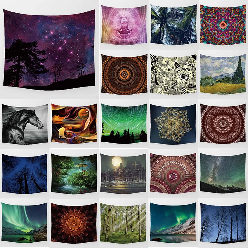 

Unicorn tapestry purple sky night landscape wall hanging tapestry home decoration large rectangle bedroom wall tapestry