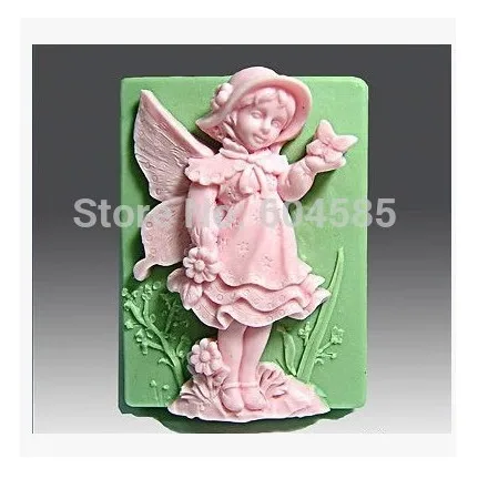 

New Fairy in hat Craft Art Silicone Soap mold Craft Molds DIY Handmade soap molds
